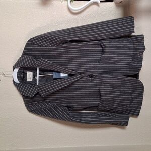 Womens gray coat xs nwt striped universal thread